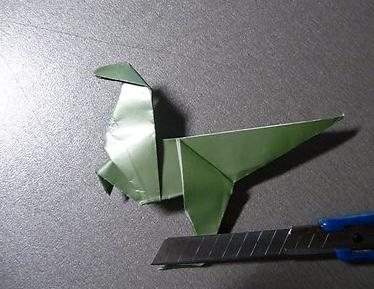 恐龙折法之三角龙折纸教程动物折纸图谱