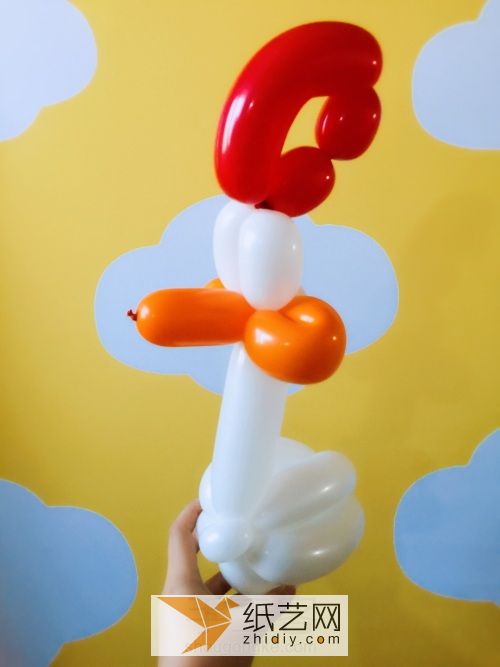 魔术气球制作小鸡的步骤 新年礼物吉利好彩头