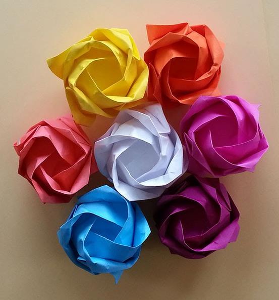 川崎玫瑰花超详细步骤教你学会折纸玫瑰花的折