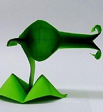阿布原创折纸作品—植物大战僵尸之豌豆射手