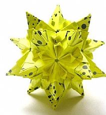 星之花手工折纸纸球花制作图解教程