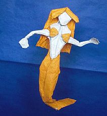 折纸美人鱼图纸教程[幻想折纸图谱]