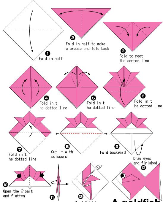 小鱼超级简单折法图片