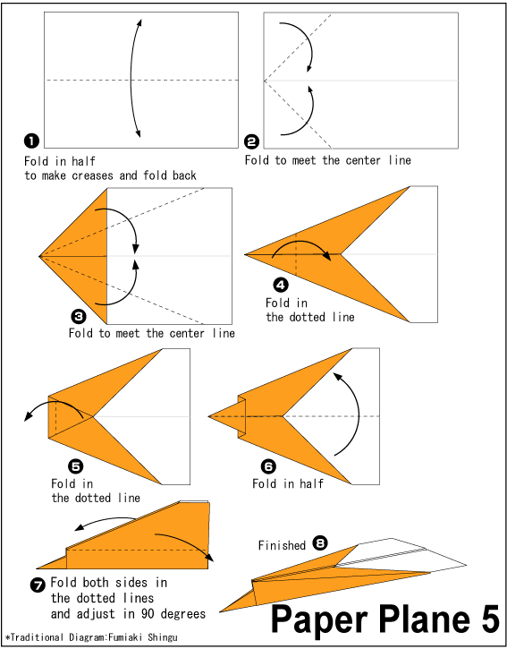 螺旋纸飞机简单折法图片