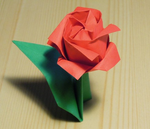 玫瑰花折纸 简单易学图片