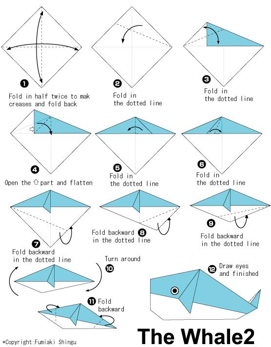 折纸鲸鱼图解图片