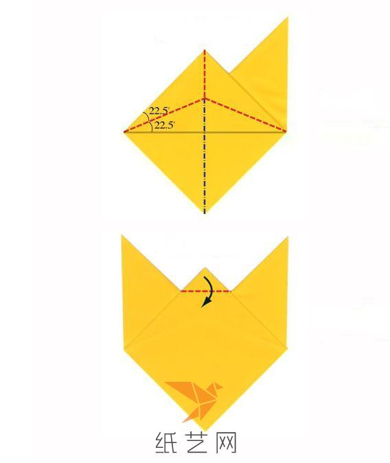 儿童折纸小狐狸步骤图图片